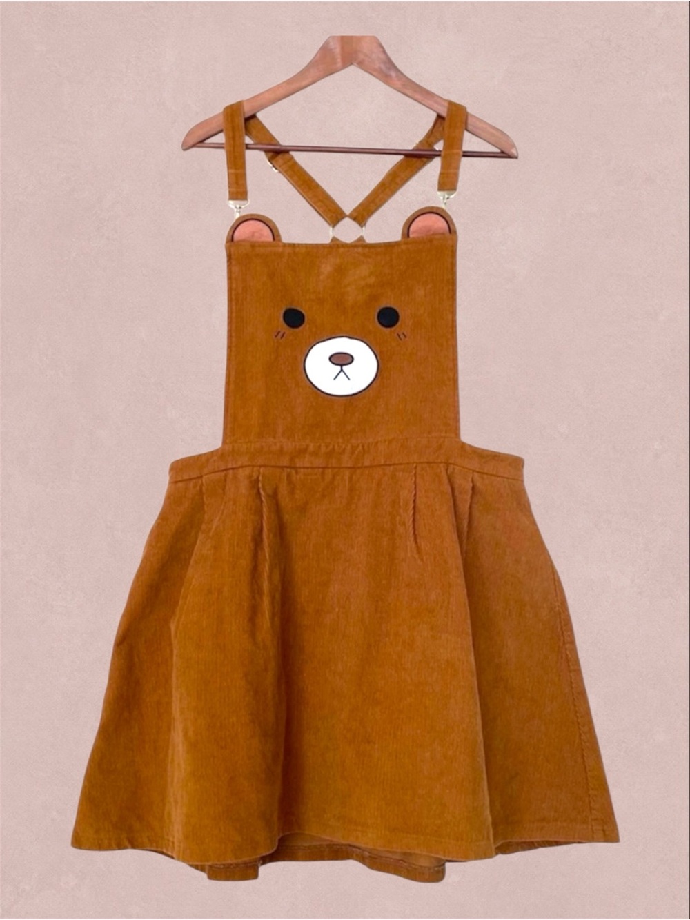 Sugar Thrillz Dolls Kill BB Bear Corduroy Pinafore Dress 1X Kawaii Y2K Jumper